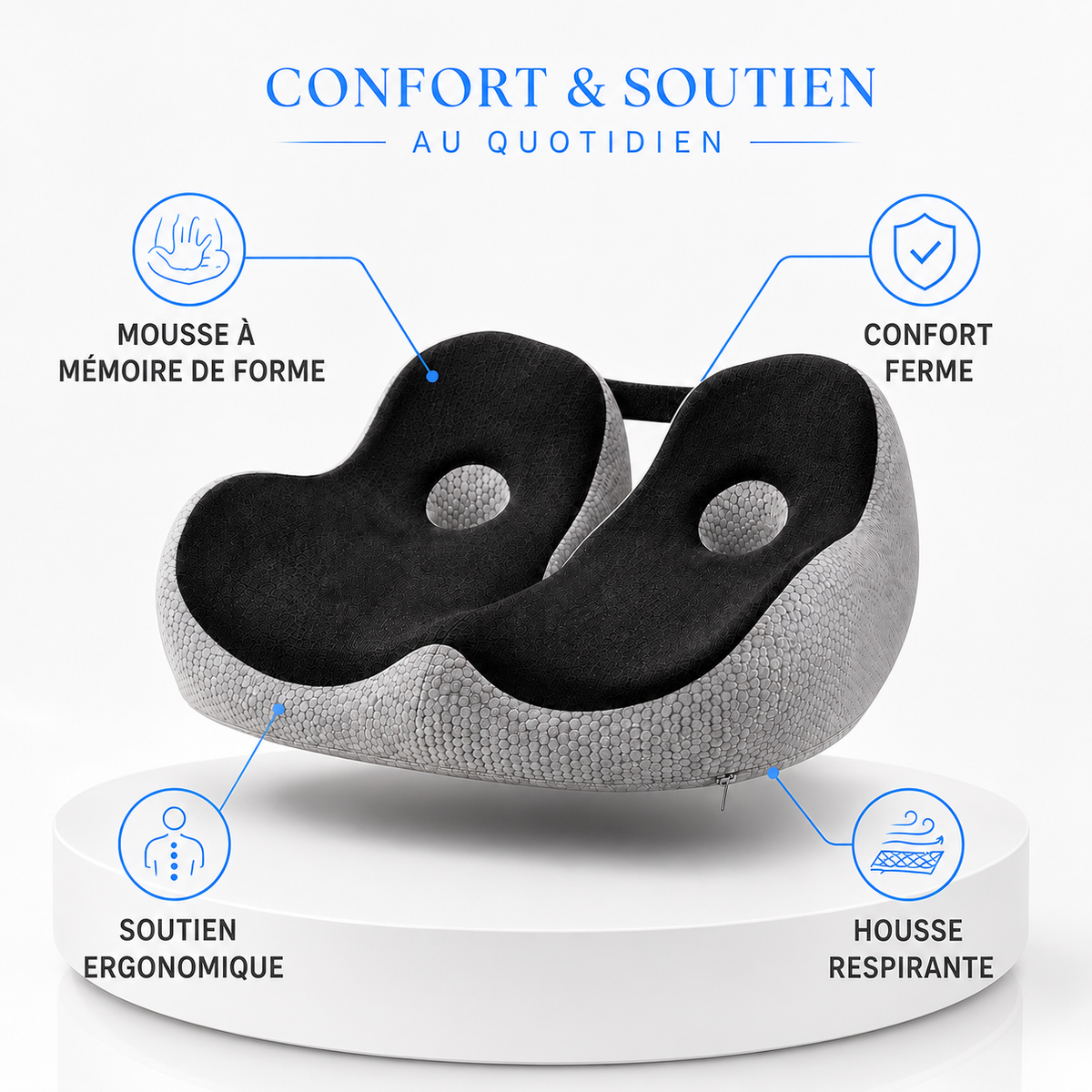 Coussin Confort Absolu- le coussin ergonomique.